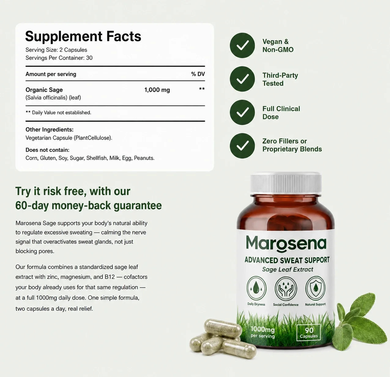 Sage Leaf Extract - Stop Excessive Sweating Naturally